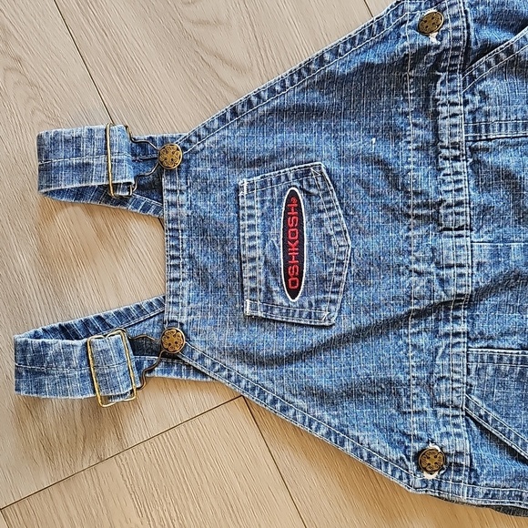 Vintage OshKosh B'gosh Blue Denim Shortalls, 24 Months - Picture 2 of 9